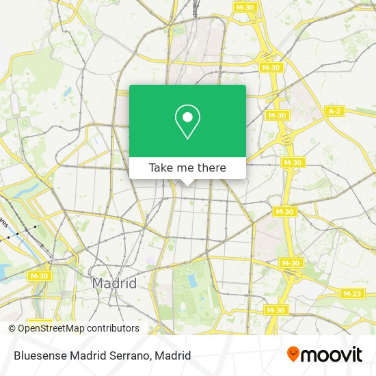 Bluesense Madrid Serrano map