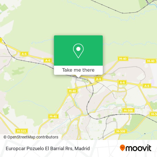 mapa Europcar Pozuelo El Barrial Rrs