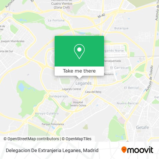 Delegacion De Extranjeria Leganes map