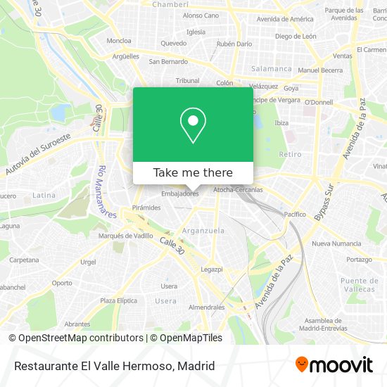 mapa Restaurante El Valle Hermoso