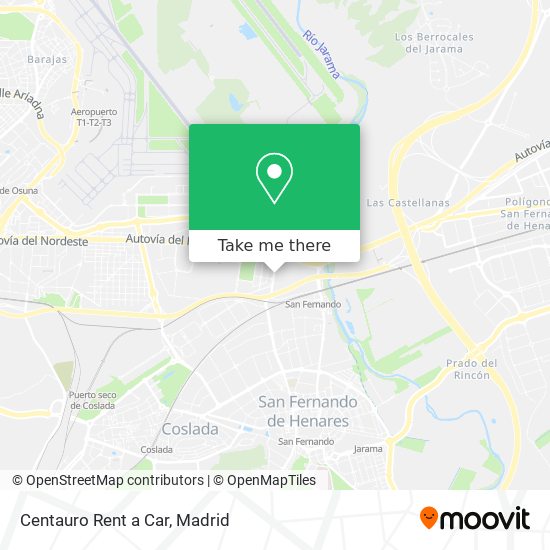 Centauro Rent a Car map