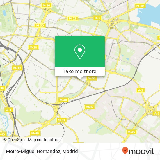 Metro-Miguel Hernández map