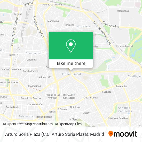 Arturo Soria Plaza map