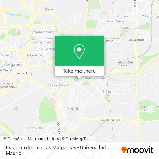 Estacion de Tren Las Margaritas - Universidad map