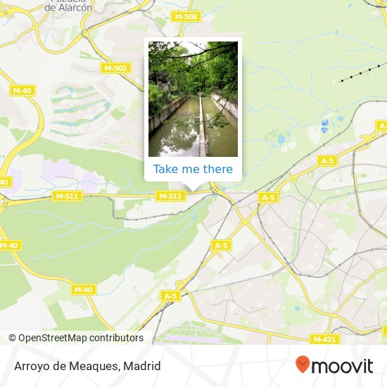 Arroyo de Meaques map