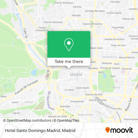 mapa Hotel Santo Domingo Madrid