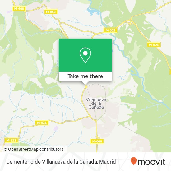 mapa Cementerio de Villanueva de la Cañada