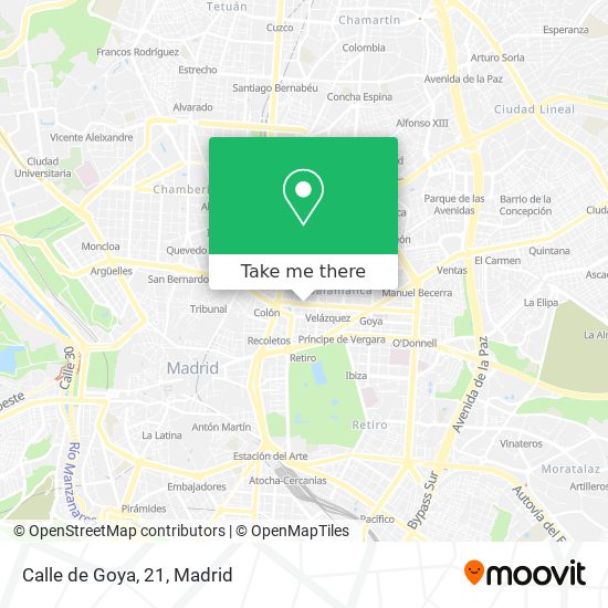 mapa Calle de Goya, 21