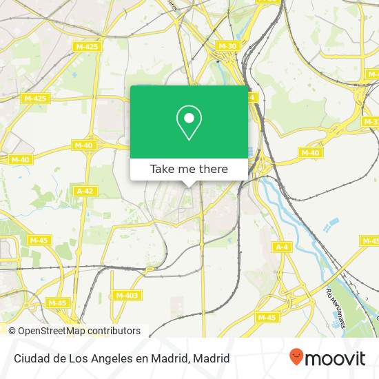 Ciudad de Los Angeles en Madrid map