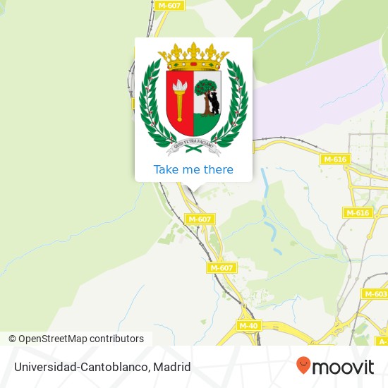Universidad-Cantoblanco map