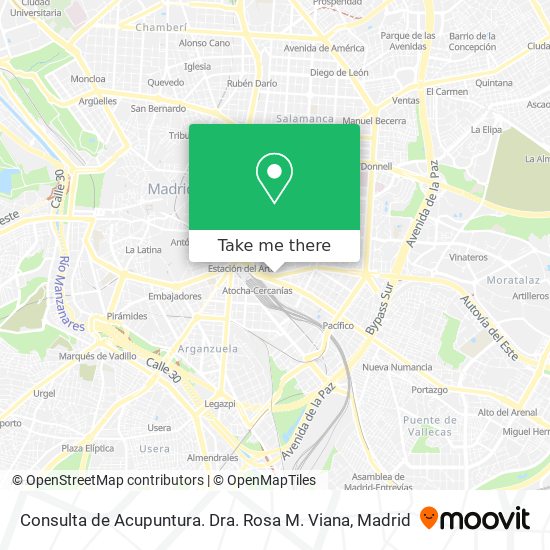 Consulta de Acupuntura. Dra. Rosa M. Viana map