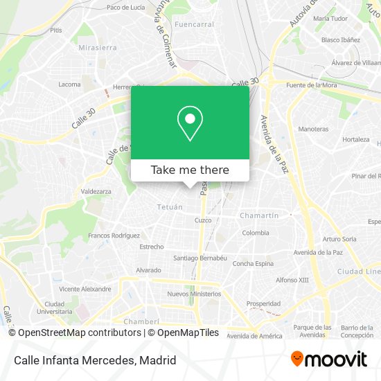 Calle Infanta Mercedes map