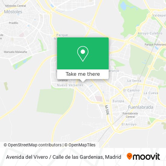mapa Avenida del Vivero / Calle de las Gardenias