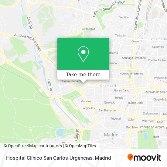 Hospital Clínico San Carlos-Urgencias map