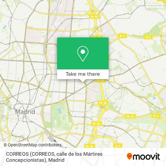 CORREOS (CORREOS, calle de los Mártires Concepcionistas) map