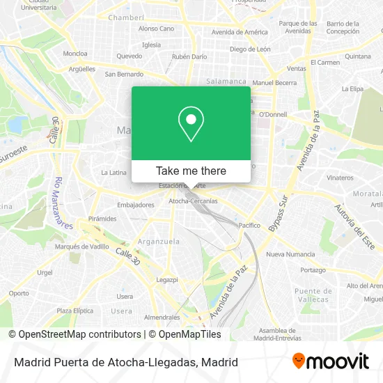 Madrid Puerta de Atocha-Llegadas map