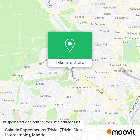 mapa Sala de Espectáculos Trivial (Trivial Club Intercambio)