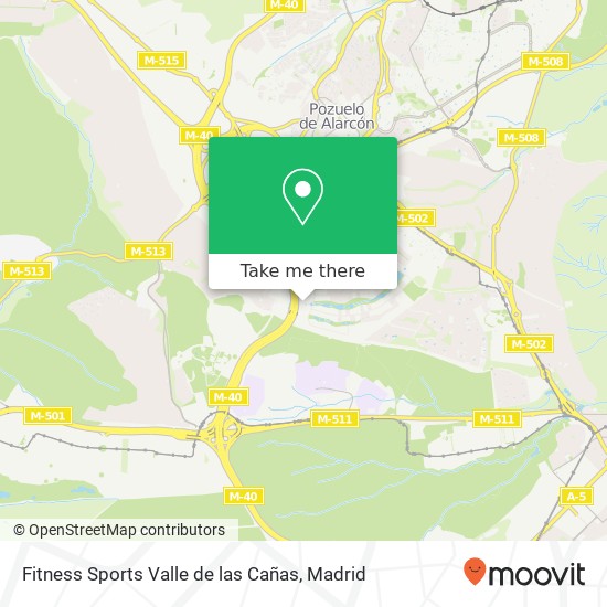 Fitness Sports Valle de las Cañas map