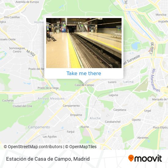 mapa Estación de Casa de Campo