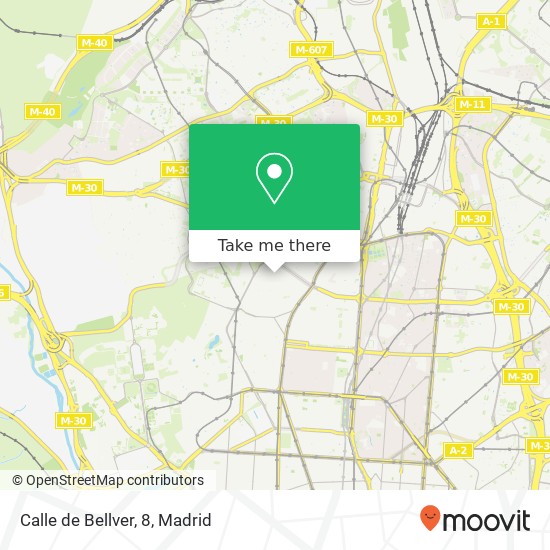 mapa Calle de Bellver, 8