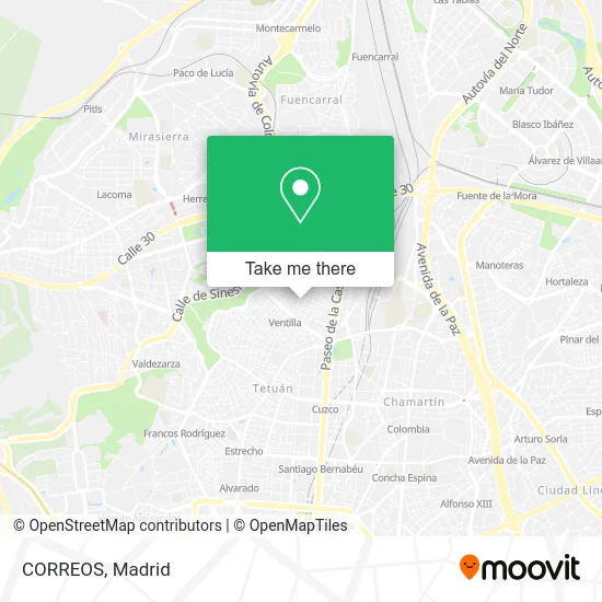CORREOS map