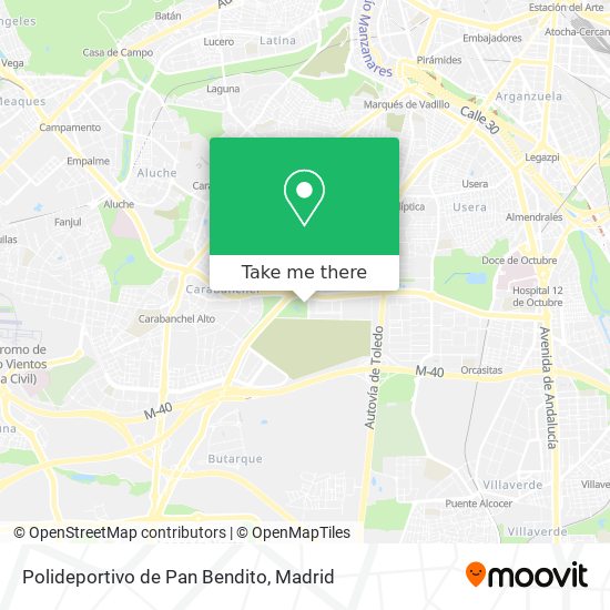 mapa Polideportivo de Pan Bendito