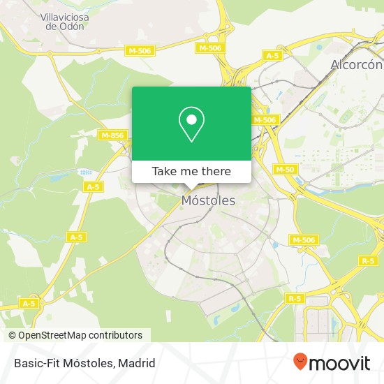 mapa Basic-Fit Móstoles