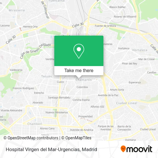 Hospital Virgen del Mar-Urgencias map