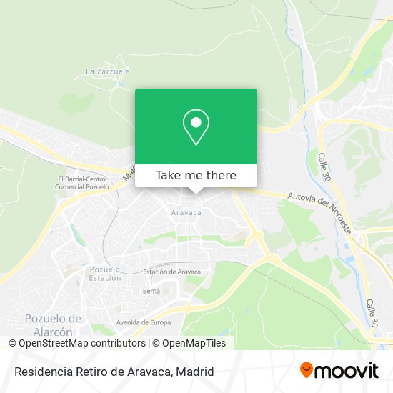 Residencia Retiro de Aravaca map