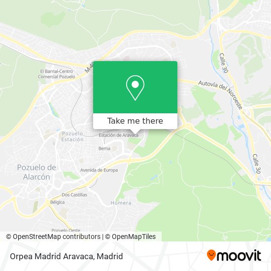 mapa Orpea Madrid Aravaca