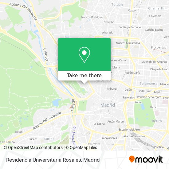 mapa Residencia Universitaria Rosales