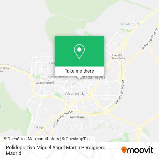 mapa Polideportivo Miguel Ángel Martín Perdiguero