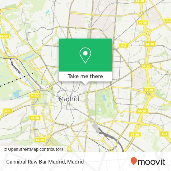 Cannibal Raw Bar Madrid map