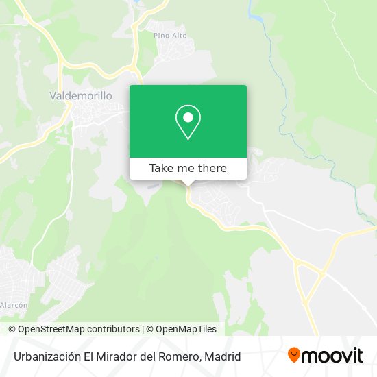 mapa Urbanización El Mirador del Romero