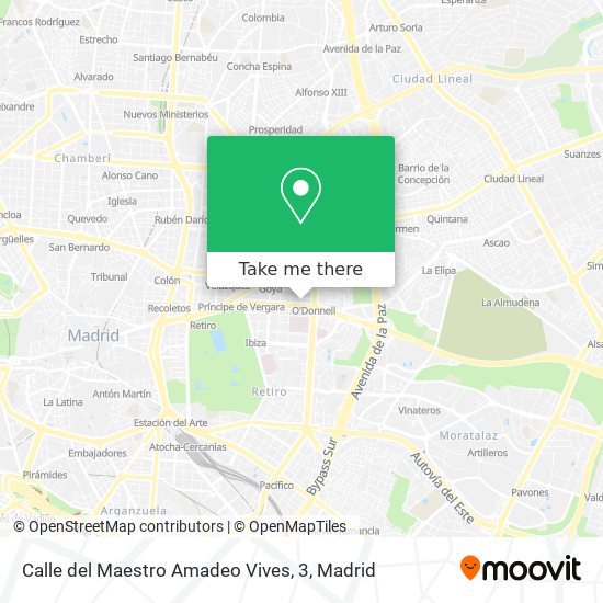 mapa Calle del Maestro Amadeo Vives, 3
