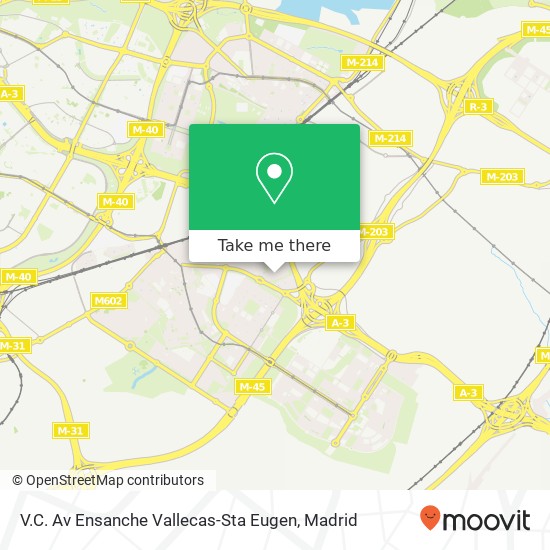 mapa V.C. Av Ensanche Vallecas-Sta Eugen