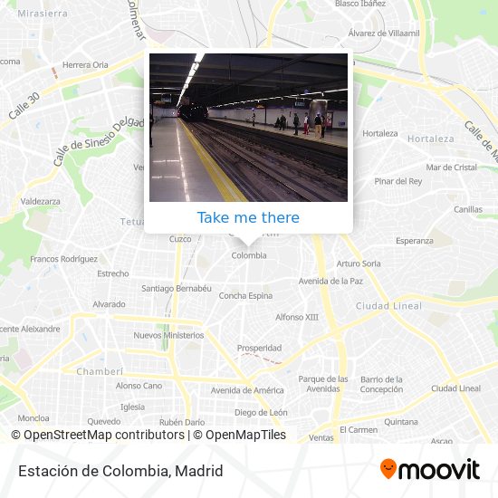 mapa Estación de Colombia