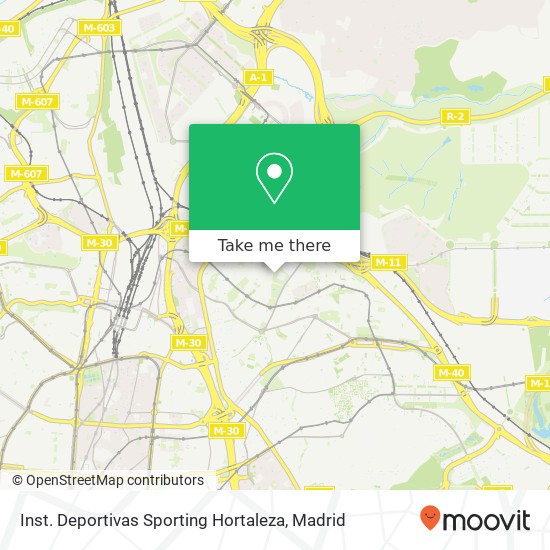 mapa Inst. Deportivas Sporting Hortaleza