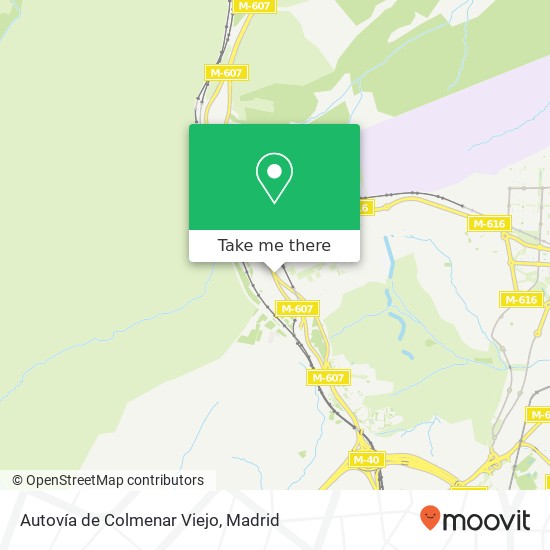 Autovía de Colmenar Viejo map