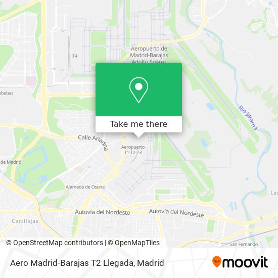 Aero Madrid-Barajas T2 Llegada map