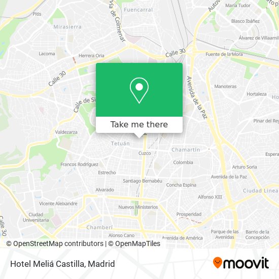 Hotel Meliá Castilla map