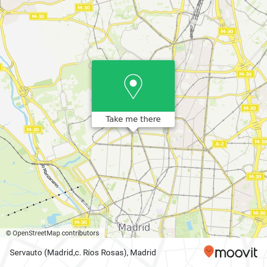 mapa Servauto (Madrid,c. Ríos Rosas)