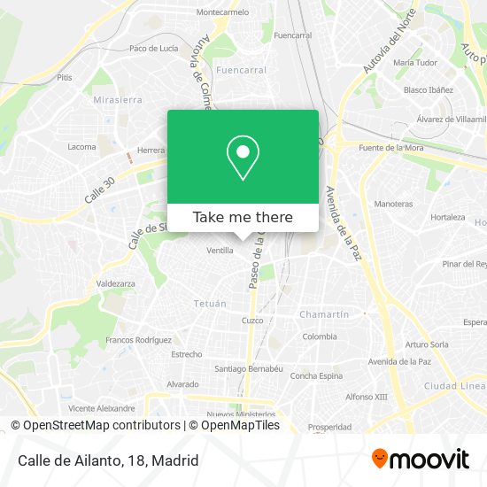 Calle de Ailanto, 18 map