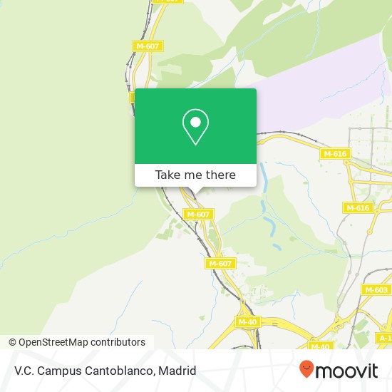 mapa V.C. Campus Cantoblanco