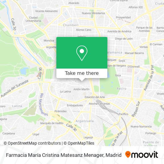 Farmacia María Cristina Matesanz Menager map