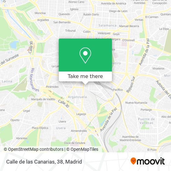 Calle de las Canarias, 38 map