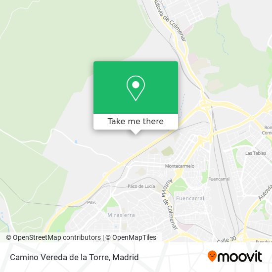 Camino Vereda de la Torre map