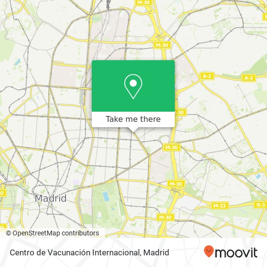 Centro de Vacunación Internacional map