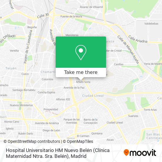 Hospital Universitario HM Nuevo Belén (Clínica Maternidad Ntra. Sra. Belén) map