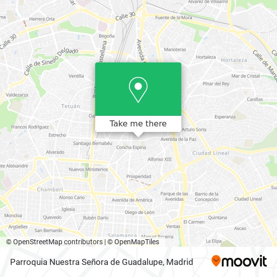 mapa Parroquia Nuestra Señora de Guadalupe